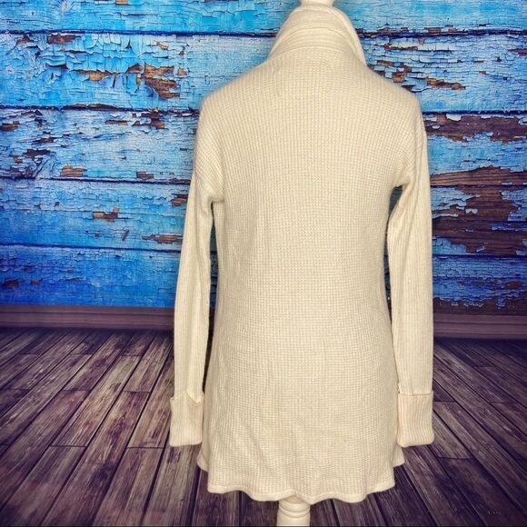 Loft Lounge open front knit cardigan cream XS - Picture 2 of 8